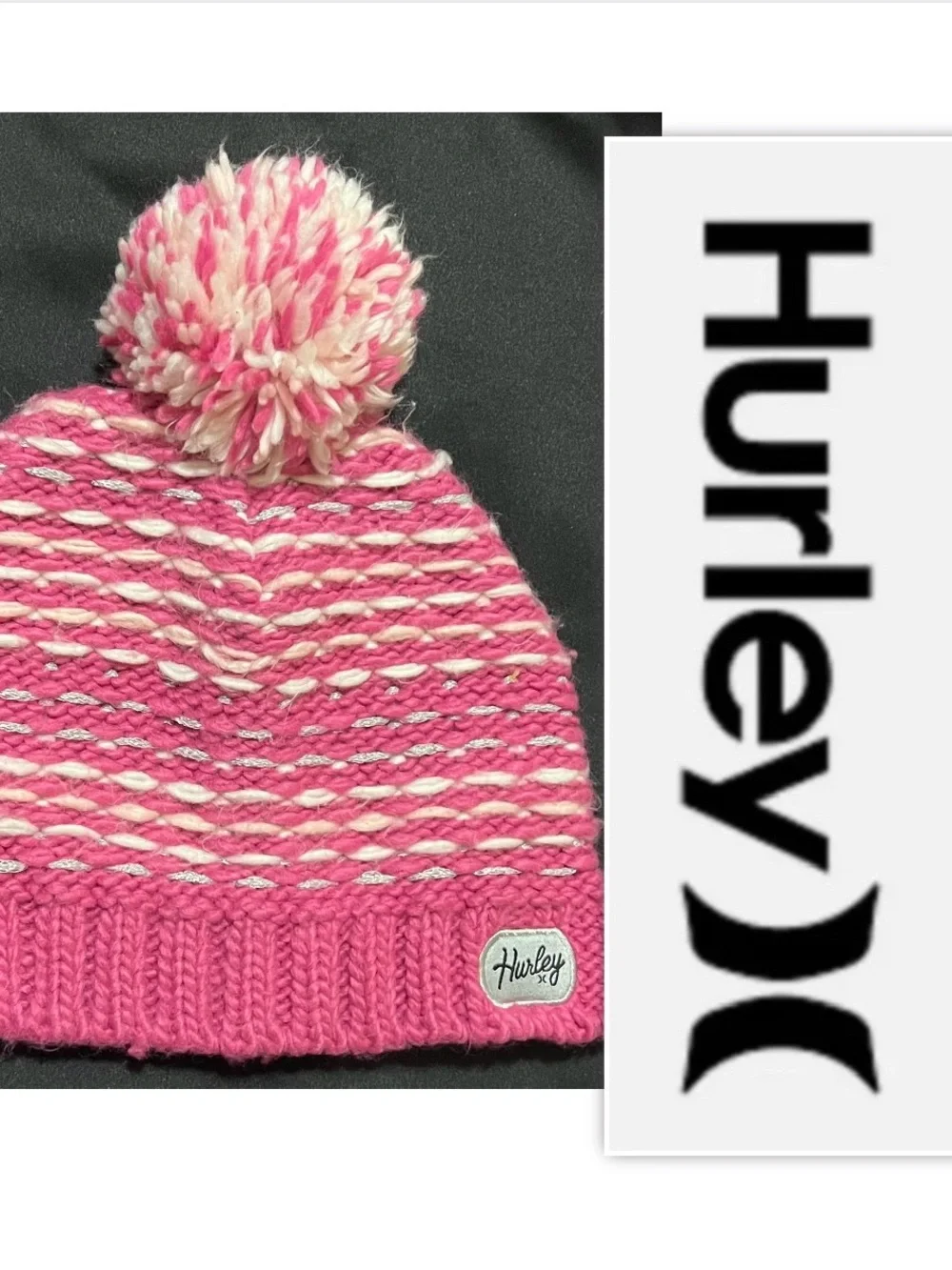 Hurley Pink Youth Beanie Hat
